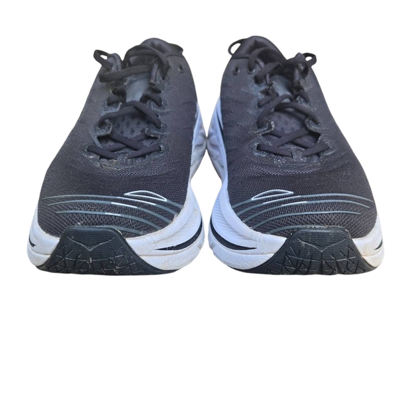 Hoka One One Bondi 8 Black and White Running Sneakers - Picture 3 of 8